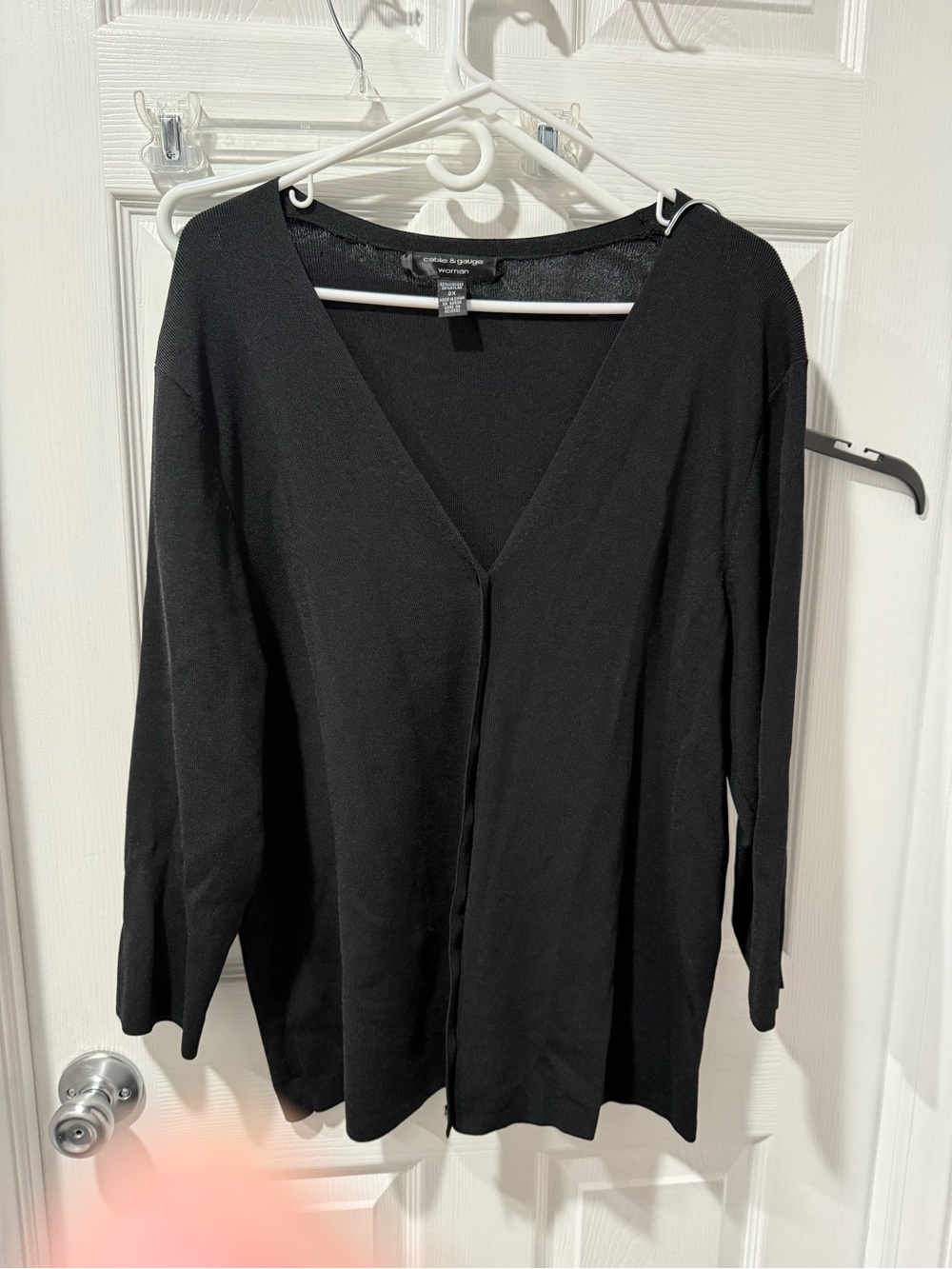 Cable & Gauge Black Knit cardigan